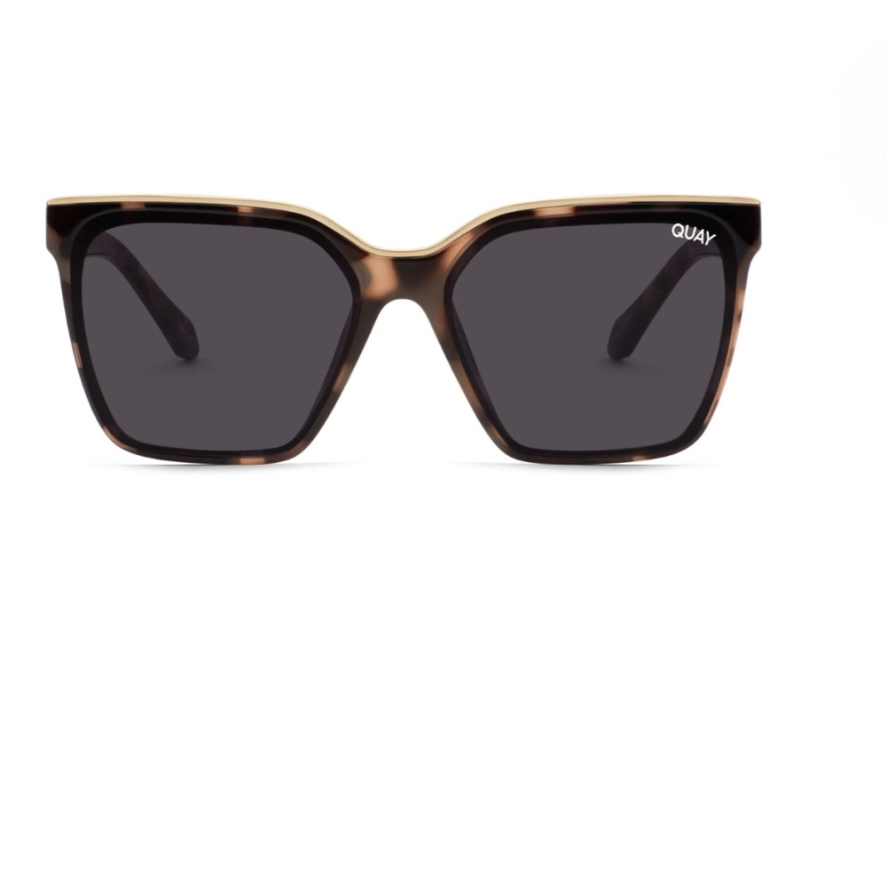 Quay Australia Level Up 51mm Square Sunglasses with case